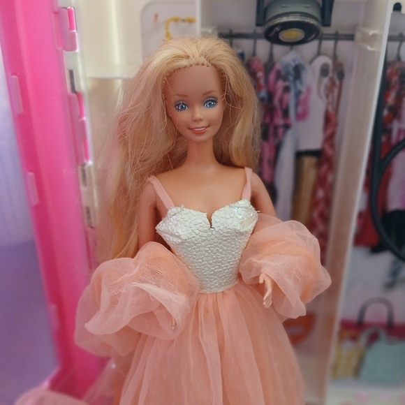 Mattel Other - Peaches n Cream Barbie With Dress & Boa Please Read Description